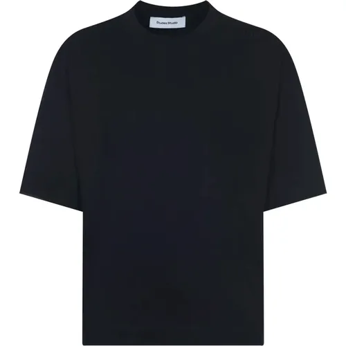 Schwarze Oversize Taschen T-shirts und Polos , Herren, Größe: S - Études - Modalova