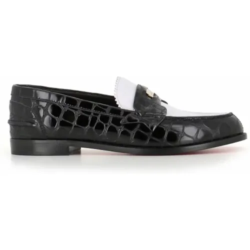 Crocodile Print Loafers , female, Sizes: 6 UK, 4 UK, 5 UK, 3 UK - Christian Louboutin - Modalova