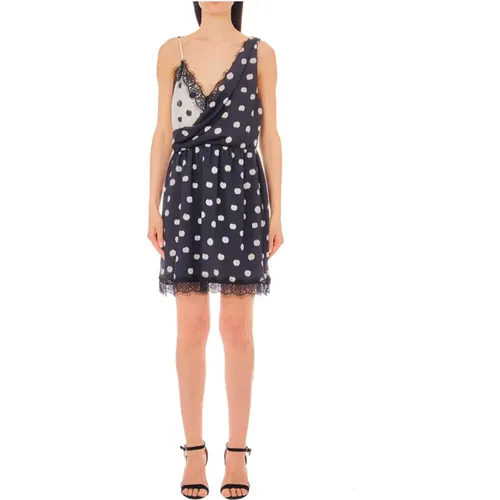 Black Polka Dot Mini Dress , female, Sizes: 2XS, XS, M, S, L - Liu Jo - Modalova