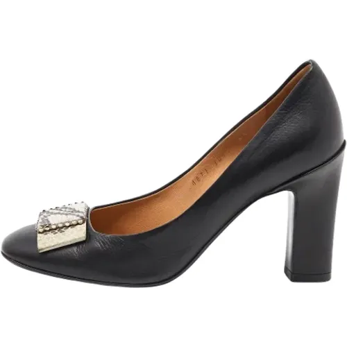 Pre-owned Leather heels , female, Sizes: 4 UK - Salvatore Ferragamo Pre-owned - Modalova
