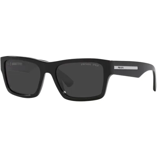 Grey Sunglasses , male, Sizes: 53 MM - Prada - Modalova