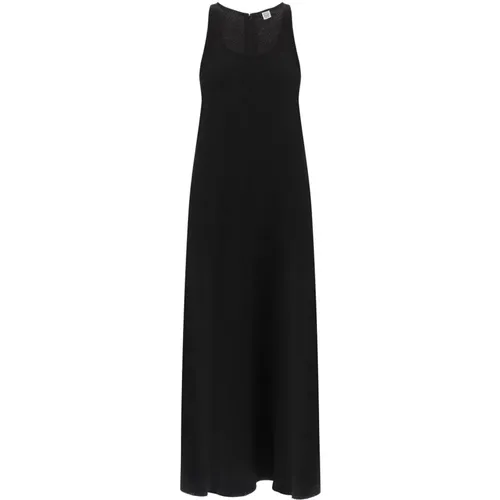 Toteme Tank Dress In Sablé Viscose , female, Sizes: M, S, XS - TotêMe - Modalova