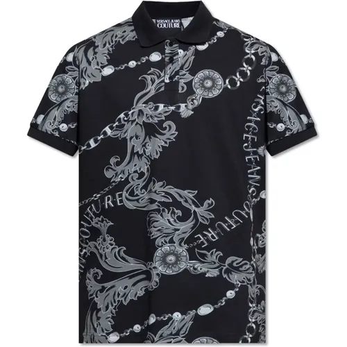 Poloshirt mit Logo , Herren, Größe: S - Versace Jeans Couture - Modalova