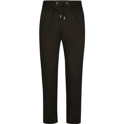 Stretch Cotton Jogging Pants with Label , male, Sizes: XL - Dolce & Gabbana - Modalova