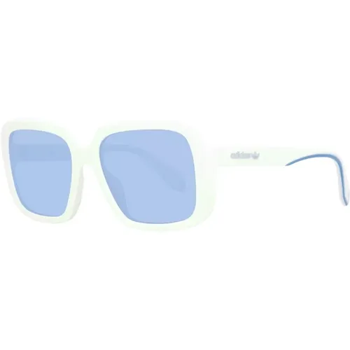 Weiße Damen-Sonnenbrille mit blauen Gläsern , Damen, Größe: ONE Size - Adidas - Modalova