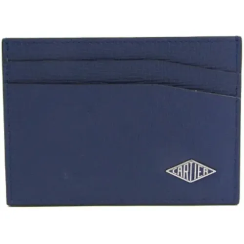 Gebrauchte Marineblaue Lederbrieftasche - Cartier Vintage - Modalova