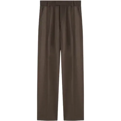 Kaschmir Flanell Hochtaillierte Braune Hose - Loro Piana - Modalova