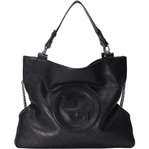 Blondie Logo Handbag with Chain , female, Sizes: ONE SIZE - Gucci - Modalova