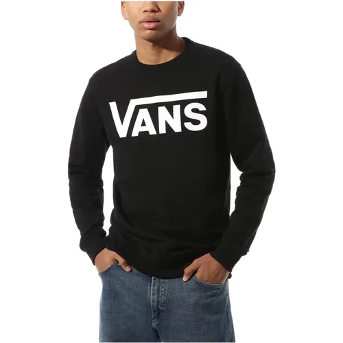 Klischer Crew Schwarz/Weiß Pullover , Herren, Größe: L - Vans - Modalova