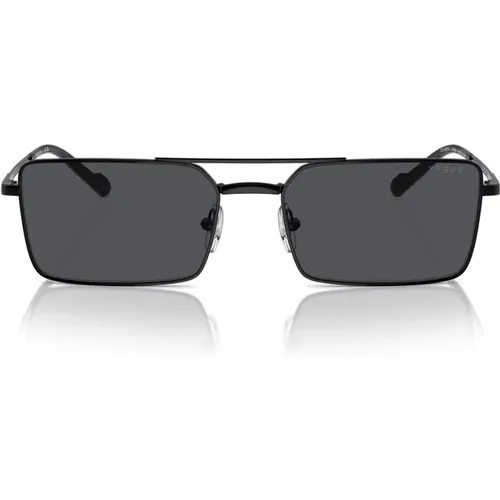Bold Rectangular Sunglasses , unisex, Sizes: 55 MM - Vogue - Modalova