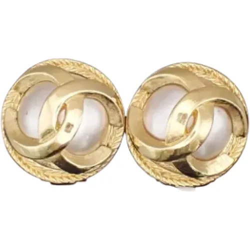 Pre-owned Metal earrings , female, Sizes: ONE SIZE - Chanel Vintage - Modalova