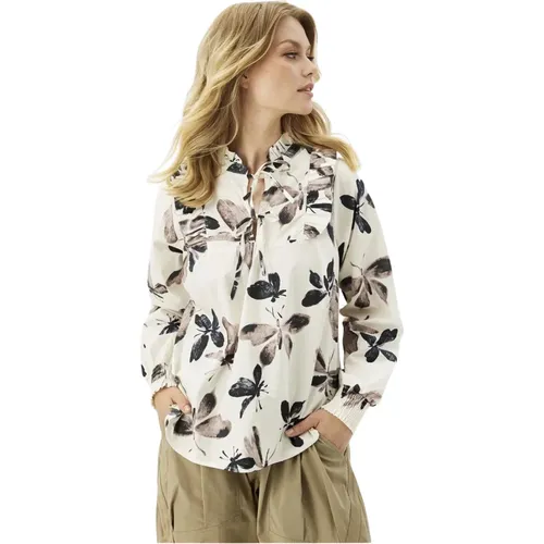 Zelma Bluse mit Puffärmeln , Damen, Größe: L - IN FRONT - Modalova