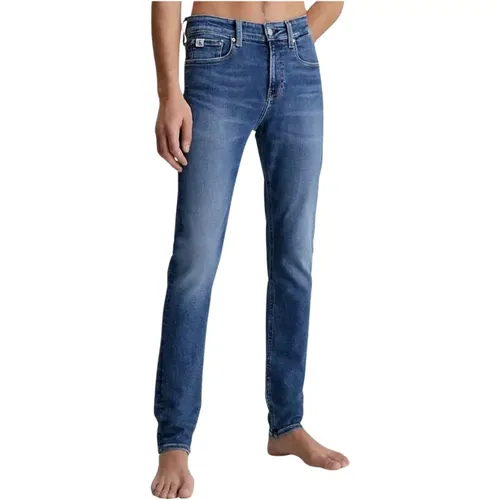 Slim Fit Blaue Denim Hose , Herren, Größe: W28 - Calvin Klein - Modalova