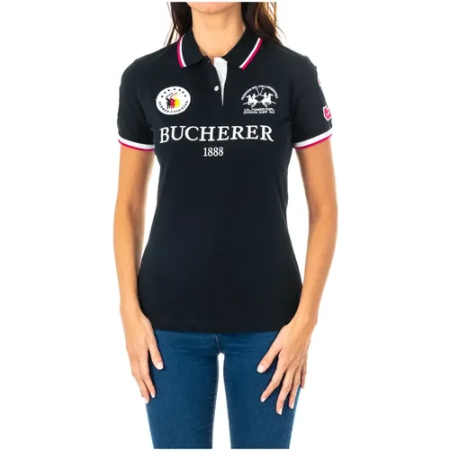 Marineblau Kurzarm Polo Shirt , Damen, Größe: XS - LA MARTINA - Modalova