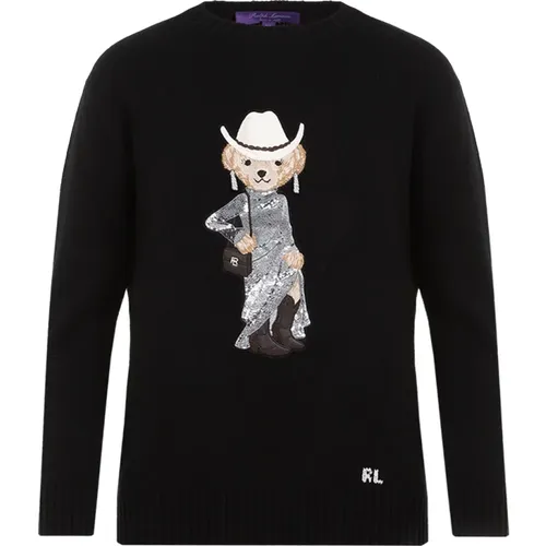 Schwarzer Western Bear Pullover - Ralph Lauren - Modalova