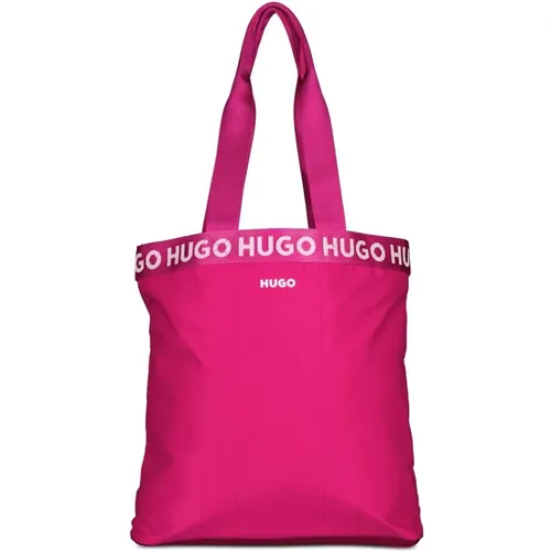 Logo Shopper Becky Textile Bag , female, Sizes: ONE SIZE - Hugo Boss - Modalova