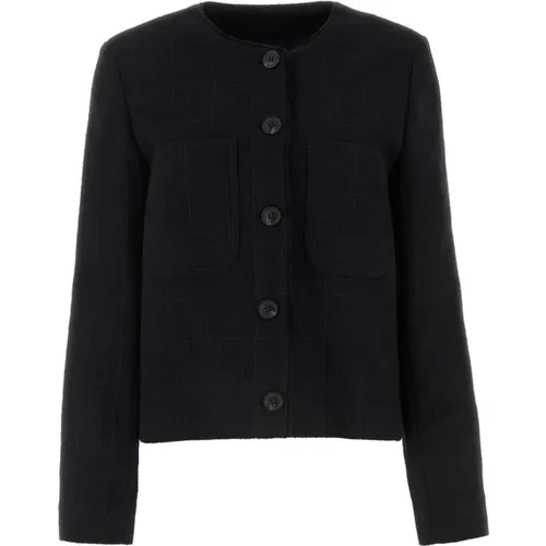 Stilvoller Schwarzer Bouclé-Blazer , Damen, Größe: XS - A.p.c. - Modalova