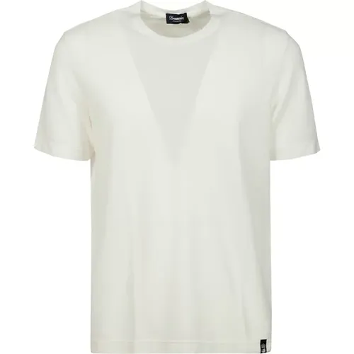 T-SHIRT,Peonia Baumwoll T-Shirt,T-Shirts,Weiße Baumwoll-T-Shirt - Drumohr - Modalova