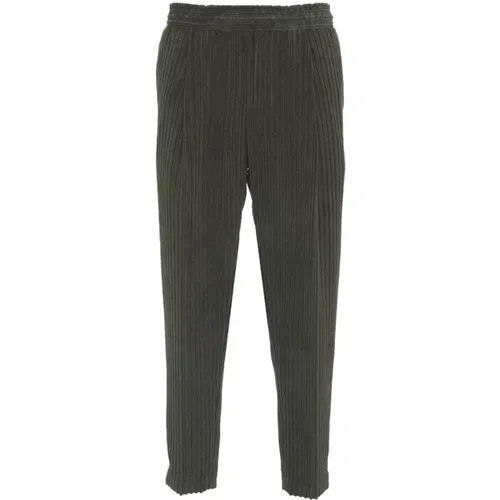 Grüne Cropped Hose Herrenstil , Herren, Größe: L - Briglia - Modalova