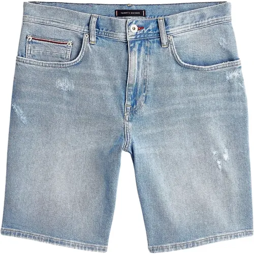 Vintage Denim Bermuda Shorts , male, Sizes: W32 - Tommy Hilfiger - Modalova