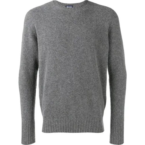 Logo Sweaters in Grey , male, Sizes: S, M, XL, 2XL, 3XL, L - Drumohr - Modalova