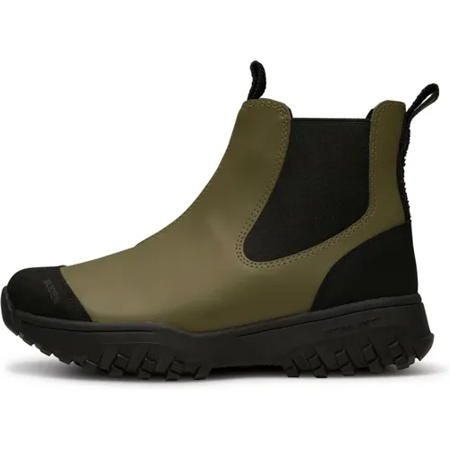 Waterproof Track Boot with Fish Leather Details , female, Sizes: 5 UK, 4 UK, 3 UK - Woden - Modalova