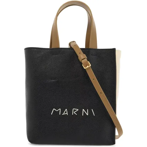 Color-Block Museo Soft Tote Bag , female, Sizes: ONE SIZE - Marni - Modalova