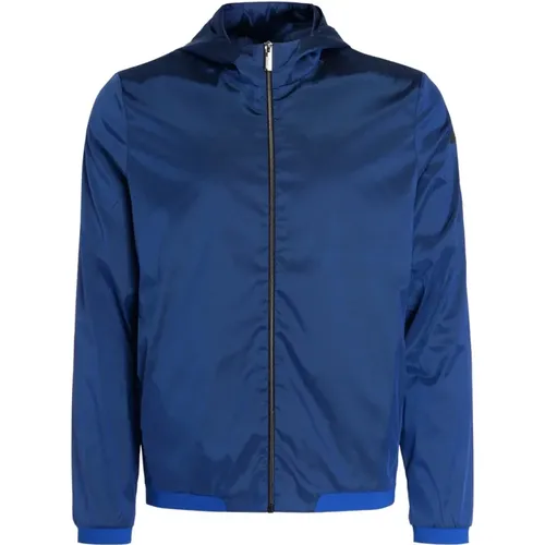 Blaue winddichte Jacke aus leichtem elastischem Nylon , Herren, Größe: 3XL - RRD - Modalova