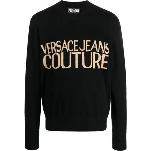 Schwarzer Sweatshirt Ss24 , Herren, Größe: 2XL - Versace Jeans Couture - Modalova