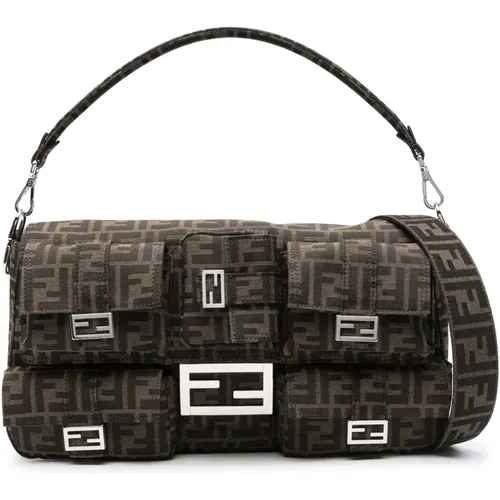 Signature Jacquard Multipocket Bag , male, Sizes: ONE SIZE - Fendi - Modalova