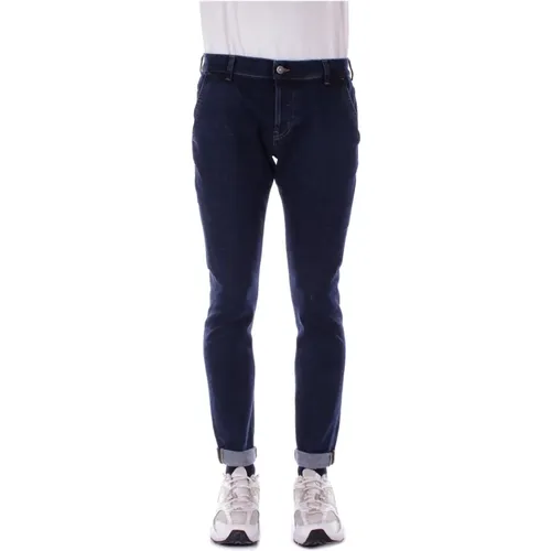 Slim Fit Denim Jeans mit Logo , Herren, Größe: W36 - Dondup - Modalova