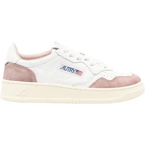 Low Goat Suede White Sneakers , female, Sizes: 3 UK, 7 UK, 6 UK - Autry - Modalova