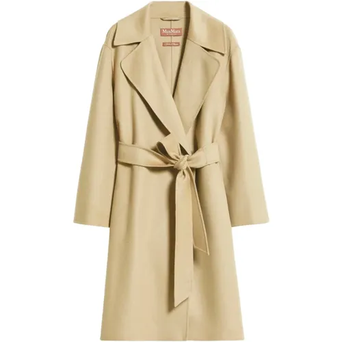Midi Wool Blend Wrap Coat , female, Sizes: XS, S, 2XS - Max Mara - Modalova