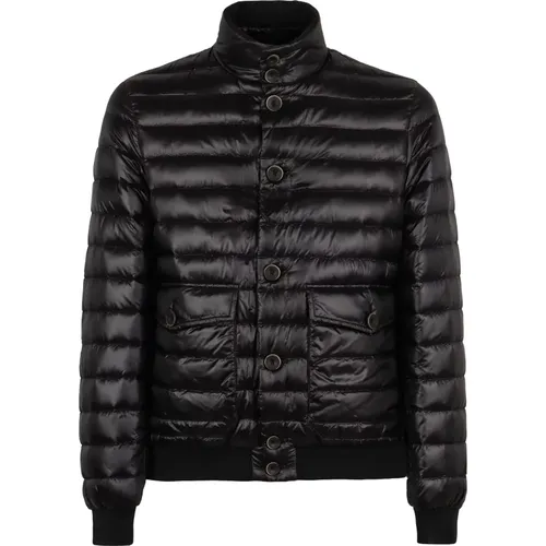 Nylon Daunenjacke mit Rippbündchen , Herren, Größe: 2XL - Herno - Modalova