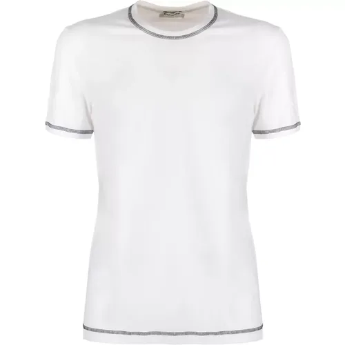 T-Shirt mit Kontrastnähten , Herren, Größe: L - Dolce & Gabbana - Modalova