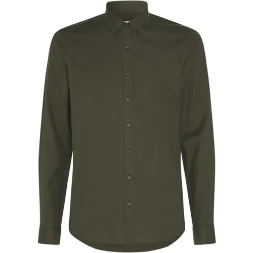 Rescato Soft Touch Cotton Shirt , male, Sizes: S, L - Calvin Klein - Modalova