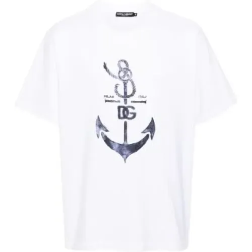 T-shirts and Polos by Dolce Gabbana , male, Sizes: S, M, L - Dolce & Gabbana - Modalova
