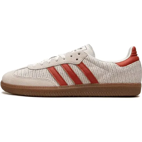 Weiße Rote Samba OG Sneakers , Damen, Größe: 41 1/3 EU - Adidas - Modalova