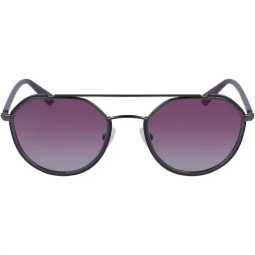 Lila Metall Sonnenbrille Ckj20301S-500 , unisex, Größe: 54 MM - Calvin Klein Jeans - Modalova