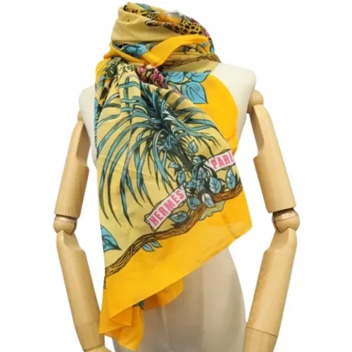 Pre-owned Cotton scarves , female, Sizes: ONE SIZE - Hermès Vintage - Modalova