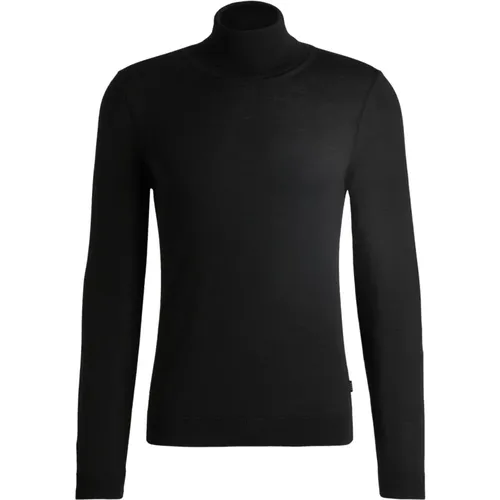 Wool Turtleneck Sweater Slim Fit , male, Sizes: L, XL, 2XL - Hugo Boss - Modalova