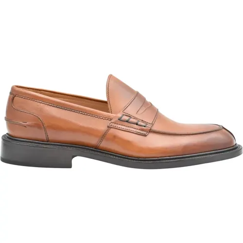 Leather Moccasin Shoes in Beechnut , male, Sizes: 9 UK - Tricker's - Modalova