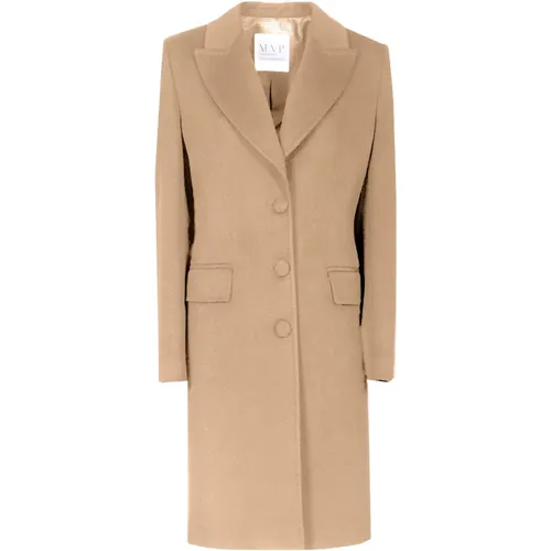 Wool Cashmere Knee-Length Coat , female, Sizes: 2XS, XS - MVP wardrobe - Modalova