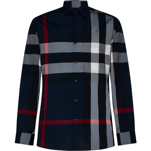Check Pattern Classic Collar Shirt , male, Sizes: XS - Burberry - Modalova