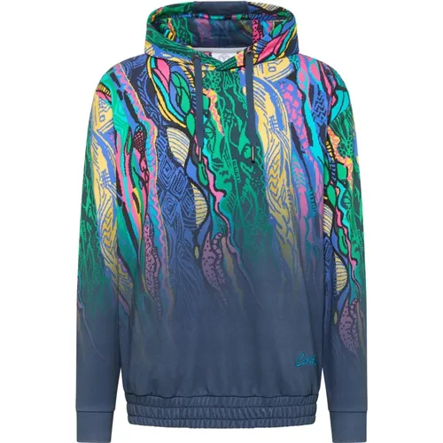 Pixel Strick Hoodie , Herren, Größe: M - carlo colucci - Modalova