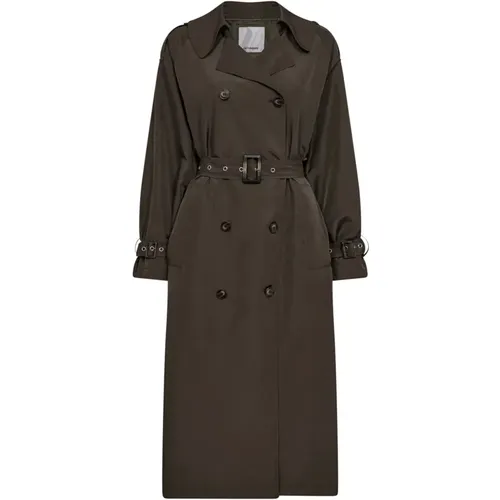 Klassischer Trenchcoat Mantel , Damen, Größe: L - Co'Couture - Modalova