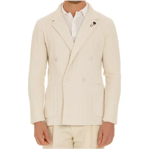 Ivory Double-Breasted Jacket , male, Sizes: M, L, S - Lardini - Modalova