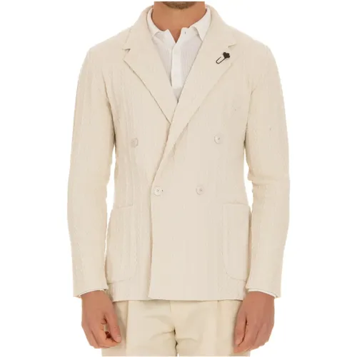 Ivory Double-Breasted Jacket , male, Sizes: M, XL, L, S - Lardini - Modalova
