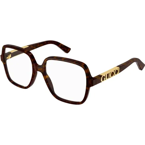 Stylish Eyewear Frames in Dark Havana , female, Sizes: 57 MM - Gucci - Modalova