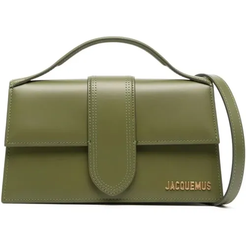 Leather Handbag with Gold Logo , female, Sizes: ONE SIZE - Jacquemus - Modalova